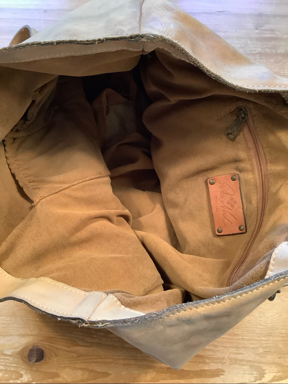 Patricia Nash Benvenuto *PROJECT* Tan & Brown Leather Tote Bags Lot - Picture 11 of 16